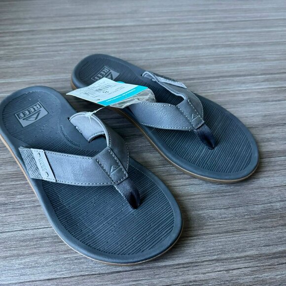 Reef Santa Ana Thongs Sandals Flip Flops Size 8 $65 in Gray - Picture 2 of 5